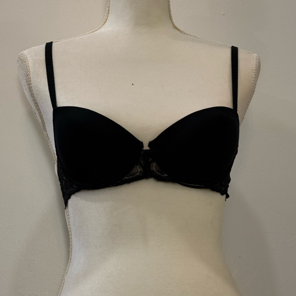 Cosabella Black Lace Push Up Bra 30B Underwire Lingerie